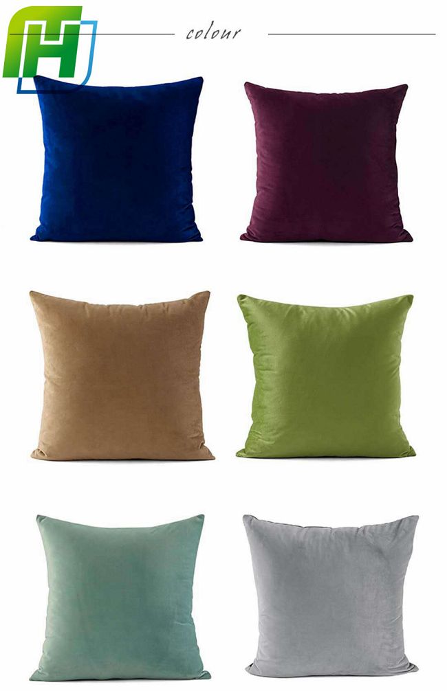 Plain velvet cushion (2)(001)