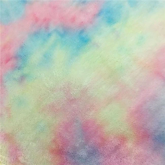 rainbow plush fabric