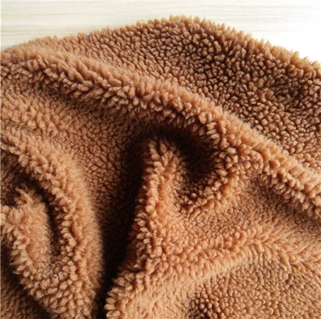 Plaid fleece sherpa fabric 