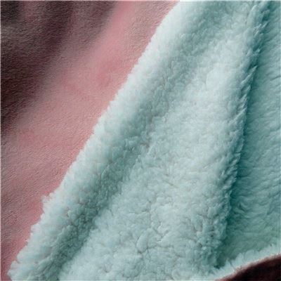 Bonded coral and sherpa fleece fabric (1) Bonded coral and sherpa fleece fabric (1)
